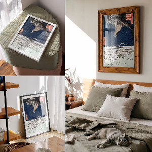 Vintage poszter Japonský jestřáb