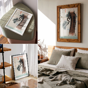 Retro poszter Japonská borovice