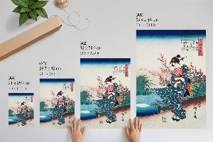 Retro plakát Japonská žena