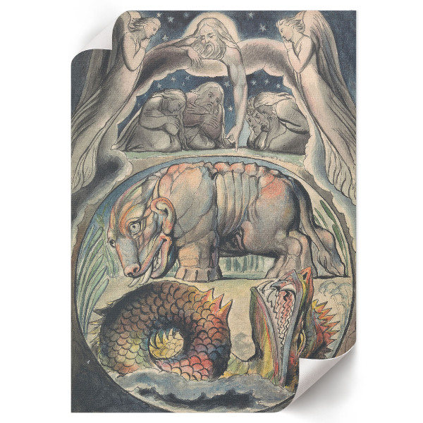 Retro plakát Behemot a Leviatan