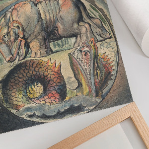 Retro plakát Behemot a Leviatan