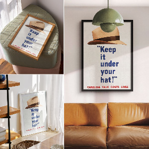 Retro poszter Nech si to pod hlavičkou