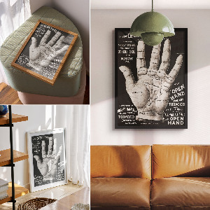 Retro plakát Otevřená dlaň