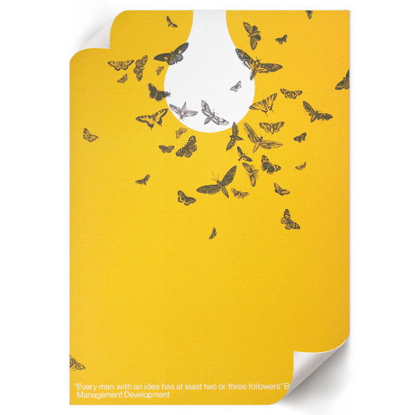 Retro plakát Plakát s žárovkou