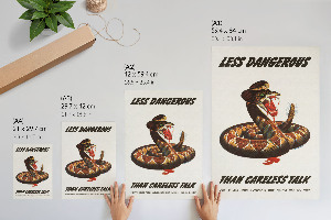 Retro poszter Plakát s hadem