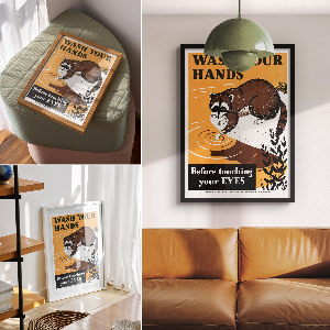 Retro poszter Myjte si ruce