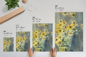 Retro plakát Váza s rudbekiemi