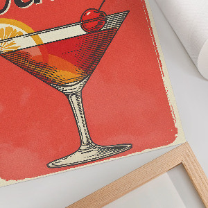 Retro poszter Koktejl Negroni