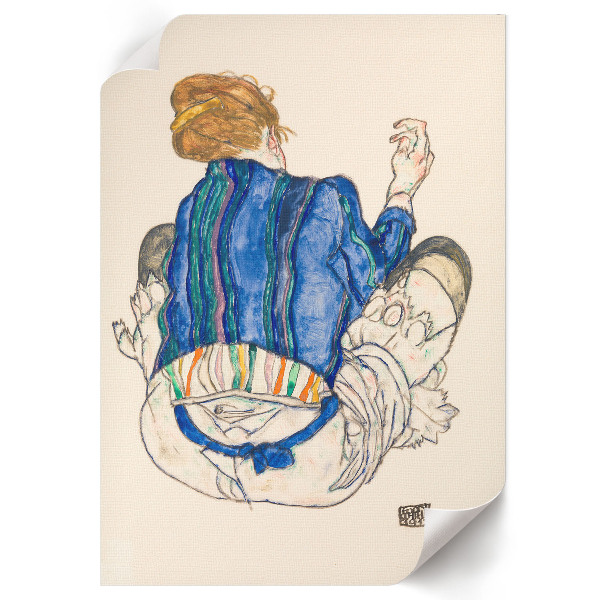 Vintage poszter Sedící žena