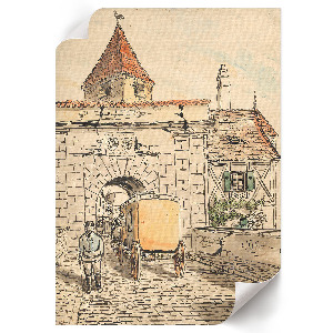 Vintage poszter Městská brána