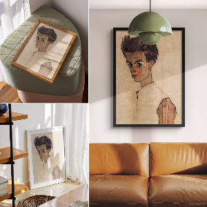 Retro plakát Egonův autoportrét