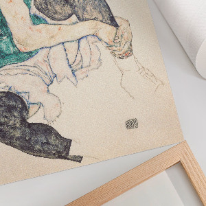 Retro poszter Sedící žena