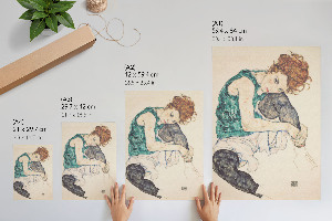 Retro poszter Sedící žena