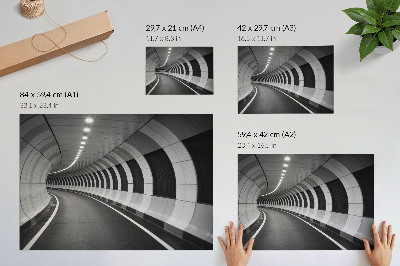 Modern alagútról készült fali poszter