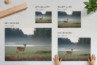 Poszternyomtatás erdei tájképpel