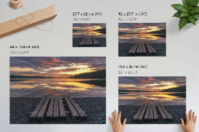 Fali poszter a Západní jezeret ábrázoló motívummal