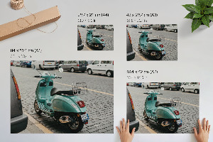 Fali poszter Tyrkysový skútr