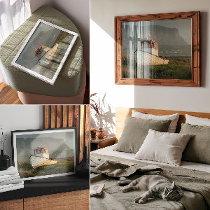 Poszter nyomtatás Loď na břehu