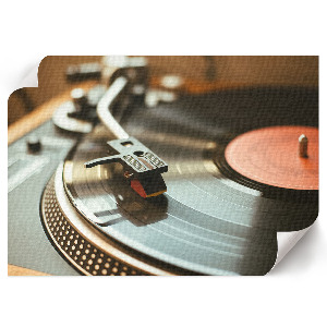 Vinyl lemez mintás fali poszter
