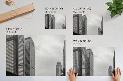 Plakát s motivem městské krajiny