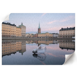 Plakát Žárovka a město