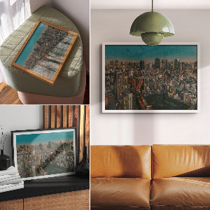 Fali poszter Panorama města