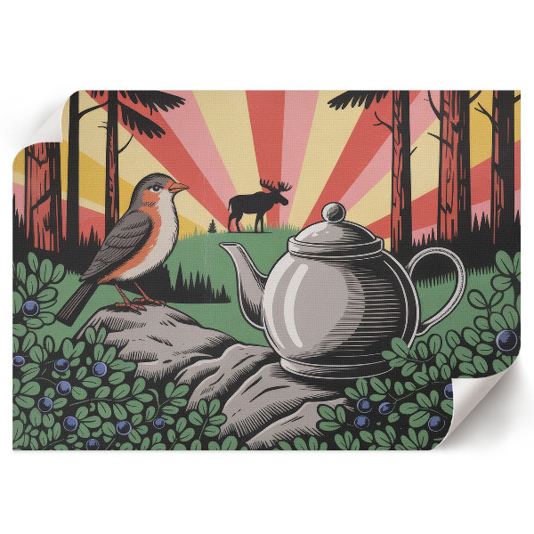 Poszter Kempování v lese