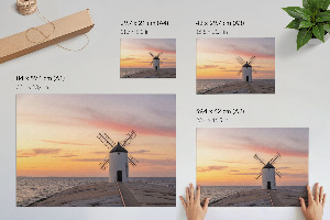 Fali poszter Větrný mlýn na moři