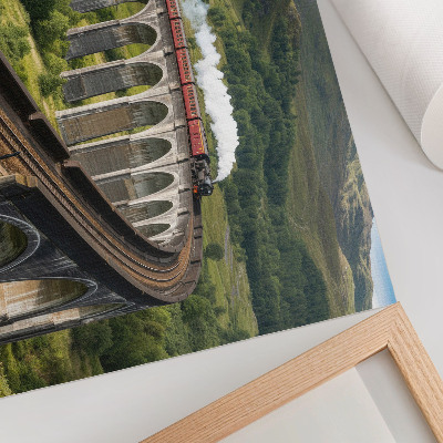 Poszter „Vlak na viaduktu”