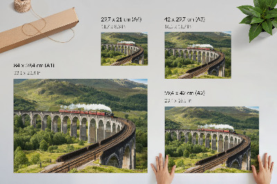 Poszter „Vlak na viaduktu”