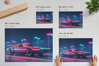 Fali poszter neonautóról