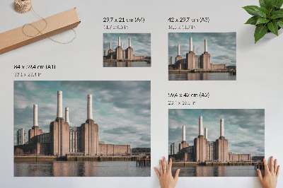 Poszternyomtatás: ipari építészet motívummal