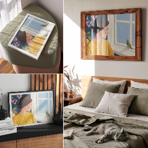 Poszter Dívka a pták