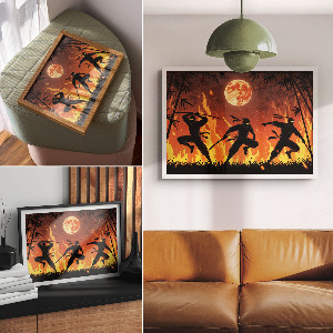 Poszter nyomtatás Noční ninjové