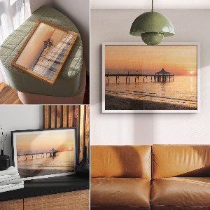 Poszter nyomtatás Molo při západu slunce