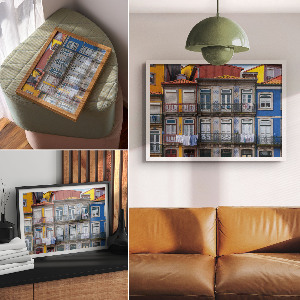 Poszter nyomtatás Barevné činžovní domy