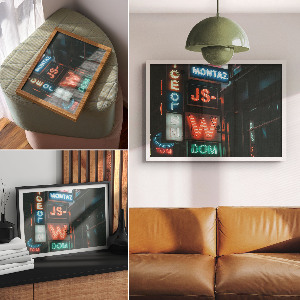 Poszter Neonová světla ve městě