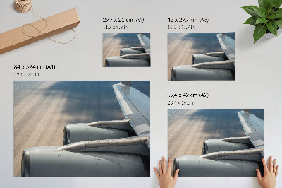 Plakát s motivem detailu letadla