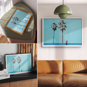 Fali poszter Dvě palmy