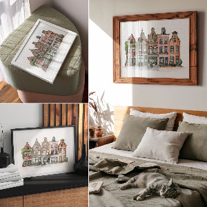 Poszter Ilustrativní činžovní domy