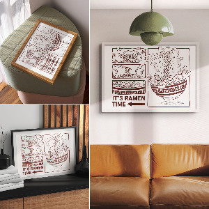 Poszter Ilustrace ramen