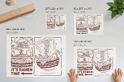 Poszter „Ilustrace ramen”
