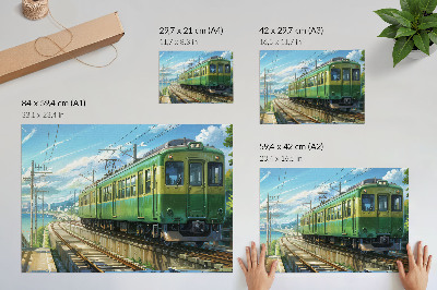 Fali poszter „Zelený vlak”