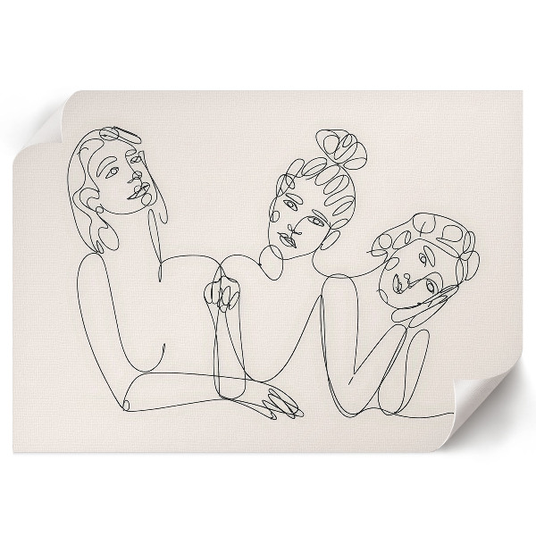 Poszternyomtatás Ženy lineart mintával