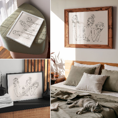 Poszternyomtatás Ženy lineart mintával