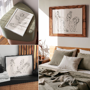 Poszter nyomtatás Ženy lineart