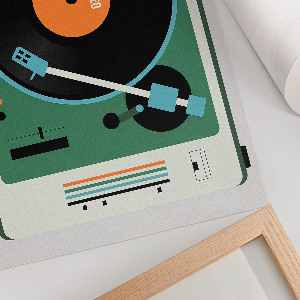 Fali poszter Retro gramofon