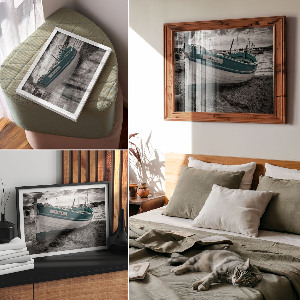 Poszter Loď na pláži