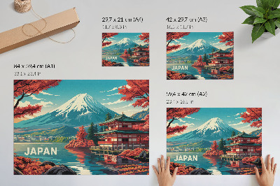 Poszternyomtatás japán tájkép