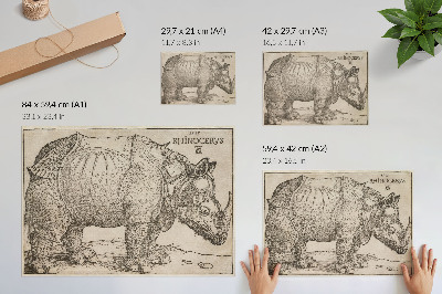 Poszter nyomtatás: orrszarvú motívummal